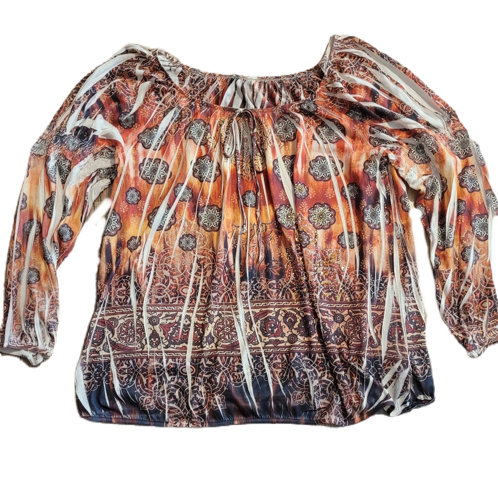 Lane Bryant 22/24 3X Boho Inspired 3/4 Sleeve